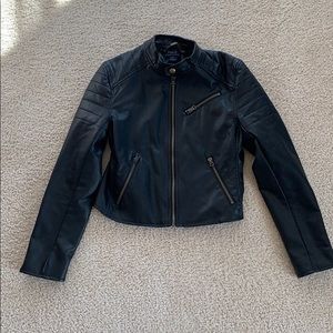 Ralph Lauren Girls Vegan Leather Motorcycle Jacket